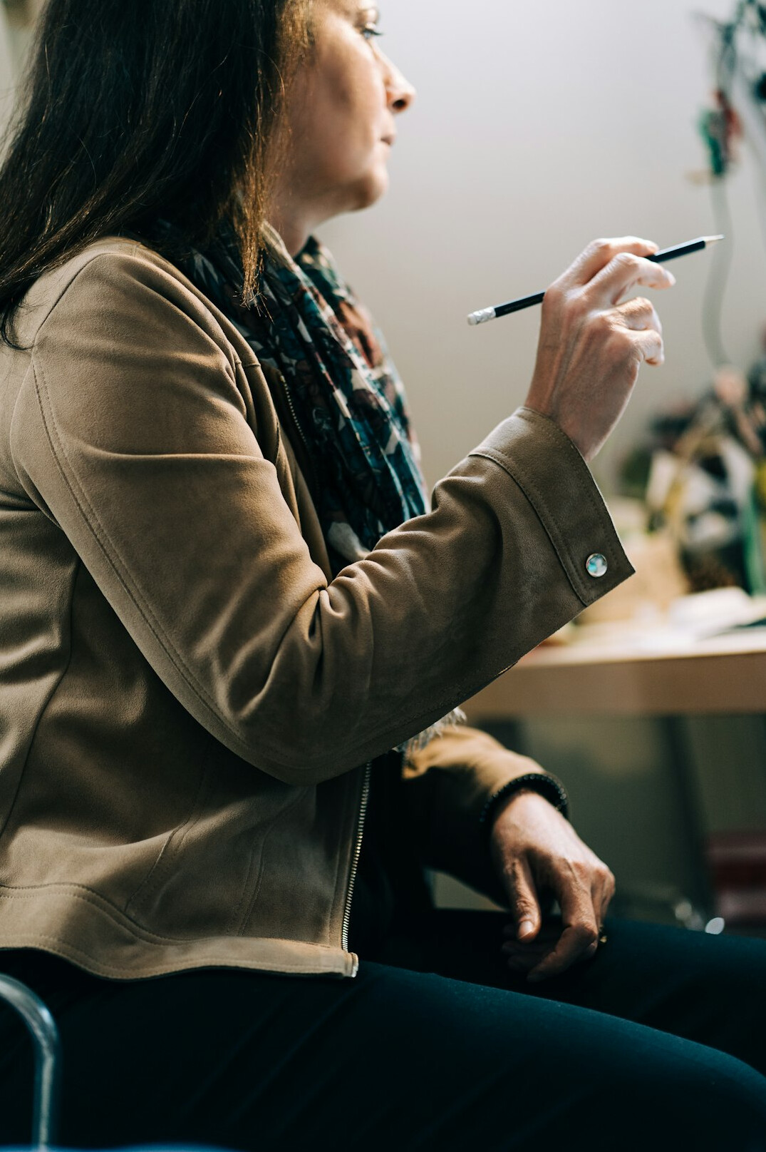 woman practicing speech